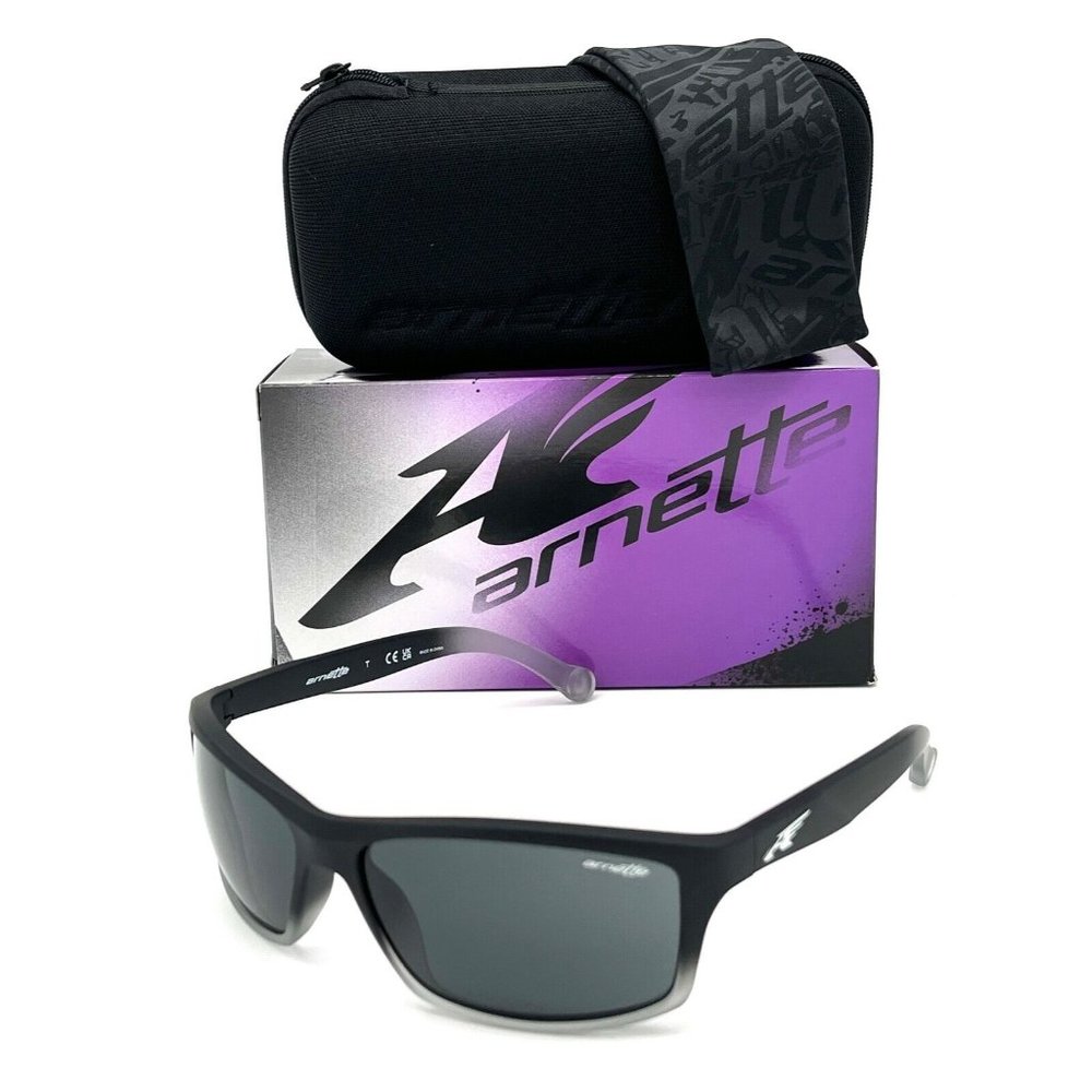 ARNETTE BOILER  AN4207 Rubber Black Gray   / Dark Gray  61mm  Sunglass